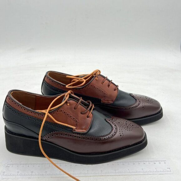 Mens Comfort Shoes Dress Cap Toe Lace-up Classic Genuine Leather Oxfords Flats main image 5